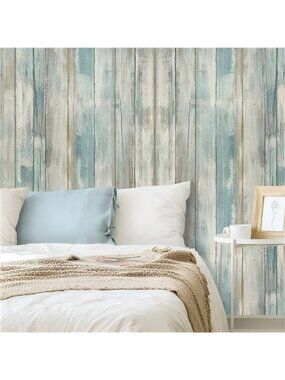 17.71" X 236.2" Removable Wood Wallpaper Self-Adhesive Peel and Stick Countertop